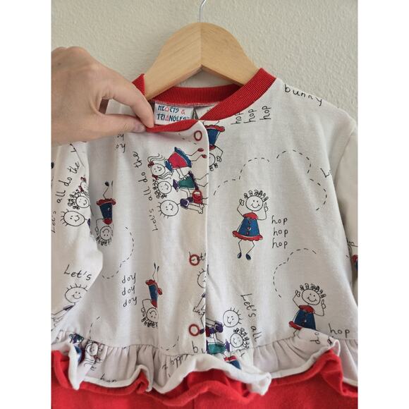Hearts & Triangles Vintage Toddler Romper With Hopscotch Kids - Picture 3 of 6